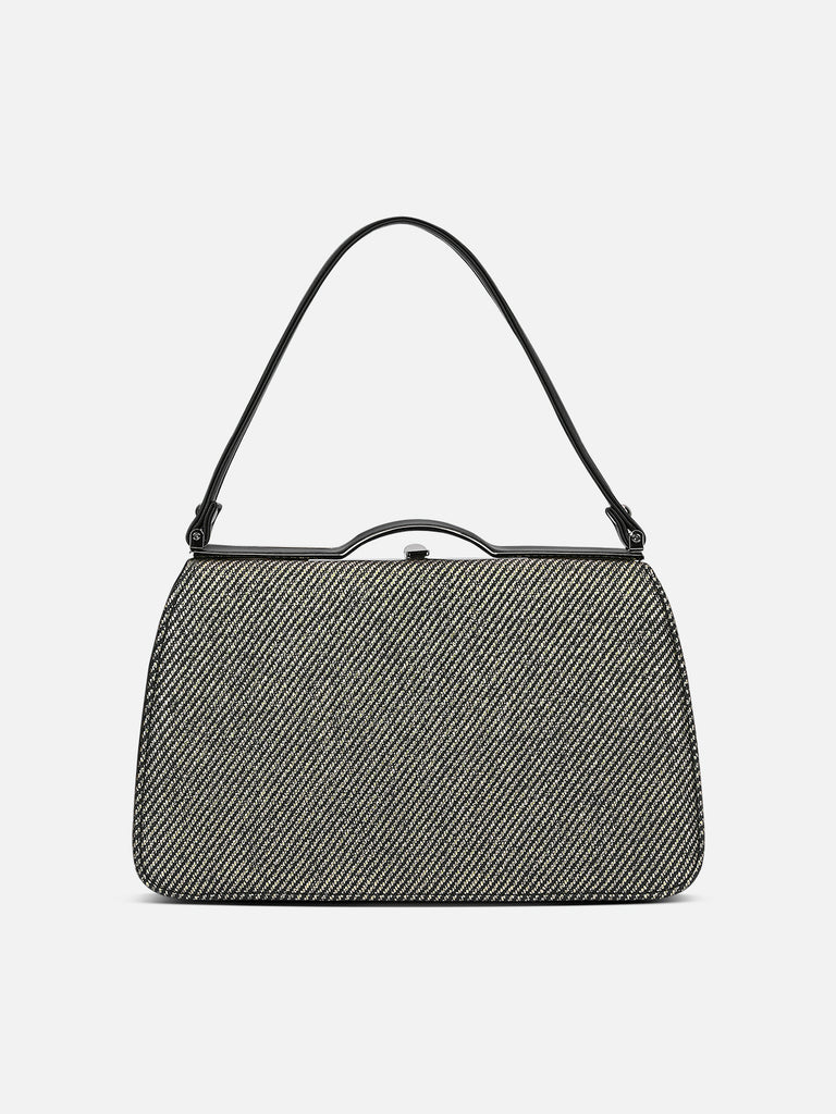 Glam Book Dual Handle Medium Bag Black