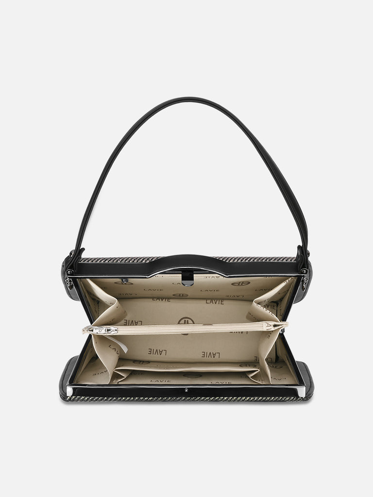 Glam Book Dual Handle Medium Bag Black