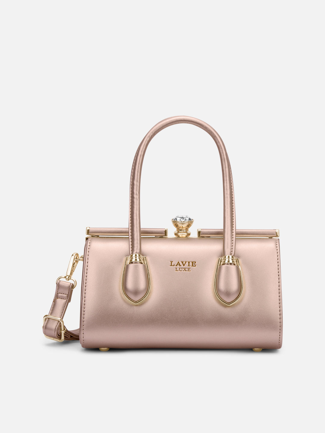 Dazzle Small Rose Gold Frame Bag