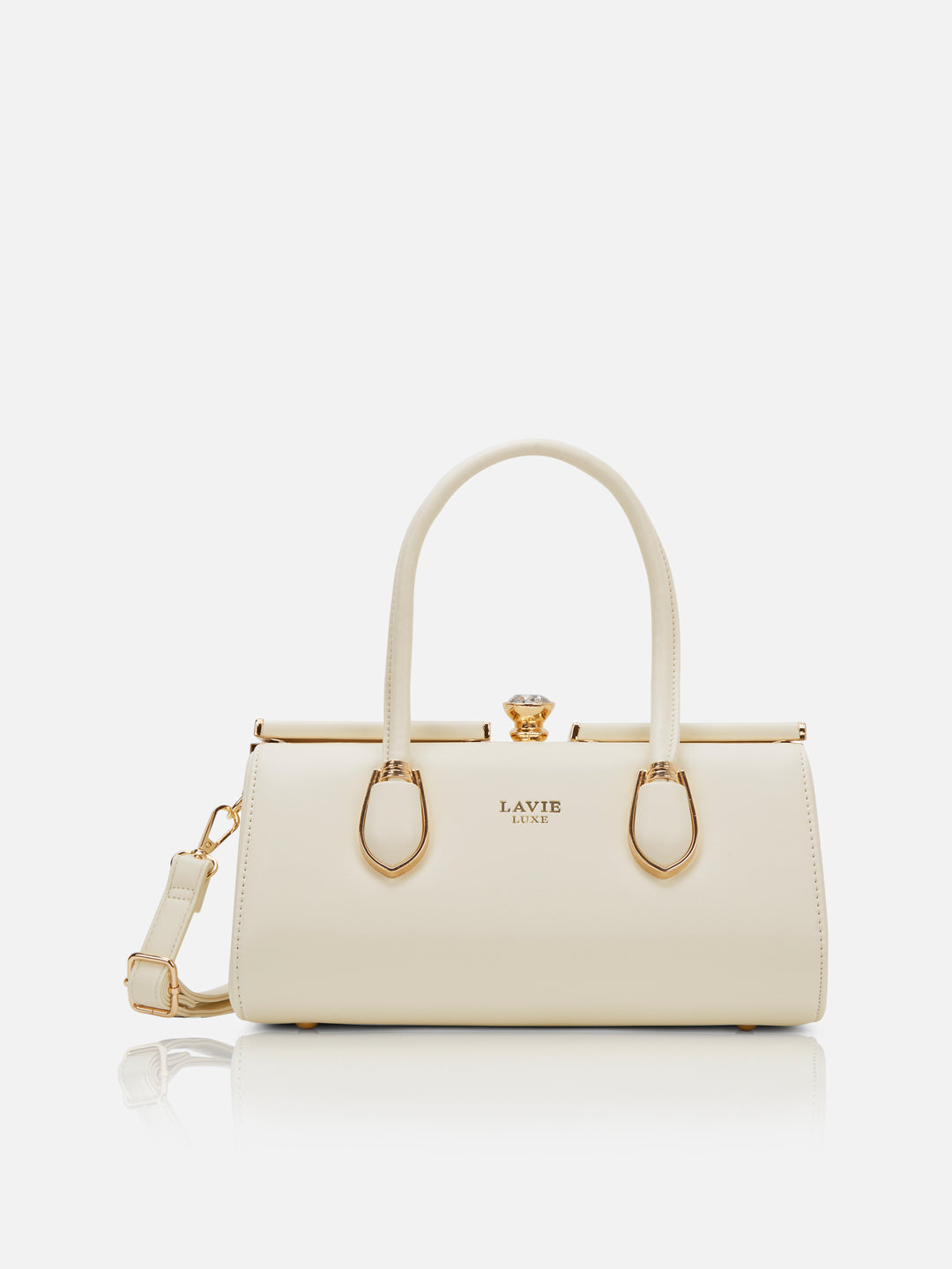Dazzle Medium Off White Frame Bag