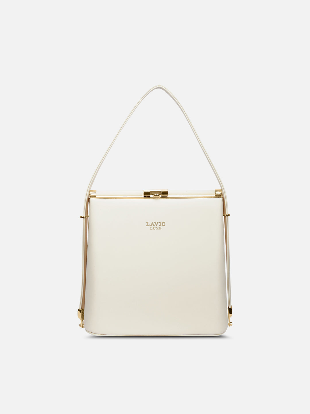Glare Medium Off White Frame Bag