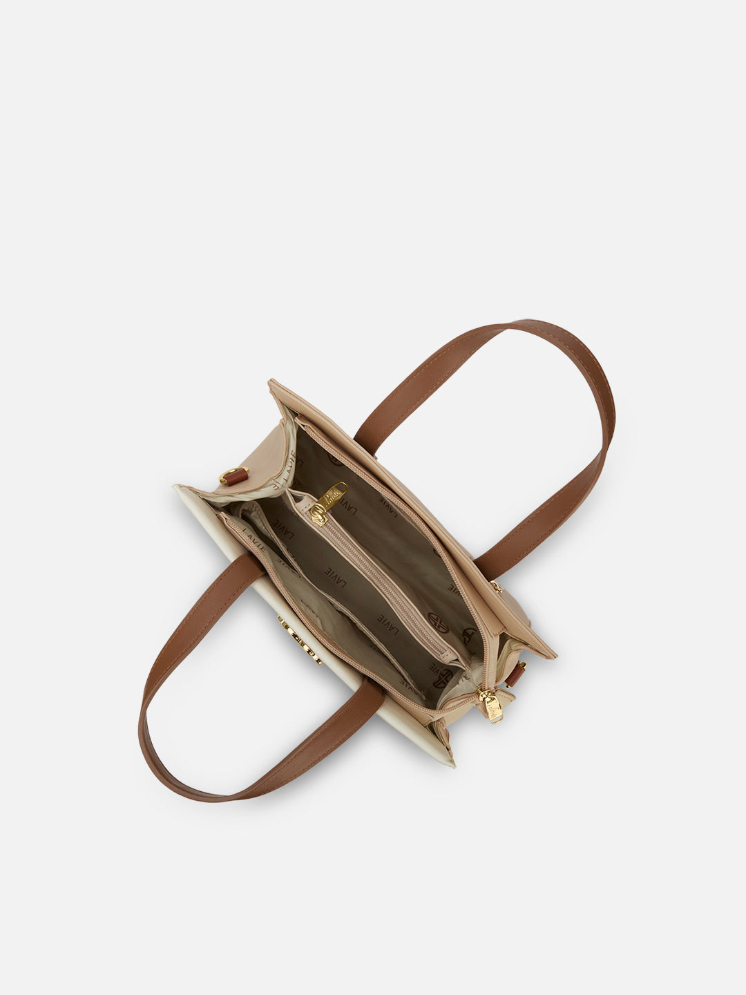 Colourblock Marfa Medium Satchel Bag Beige