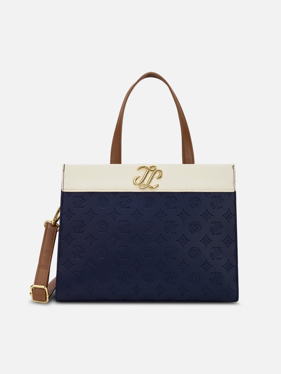 Colourblock Marfa Medium Satchel Bag Navy