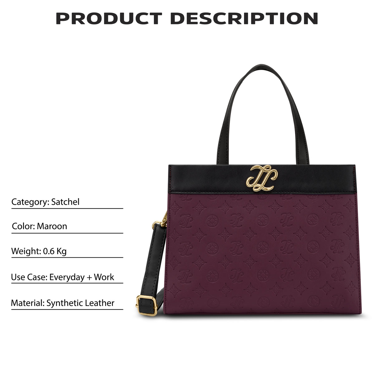 Colourblock Marfa Medium Satchel Bag Maroon