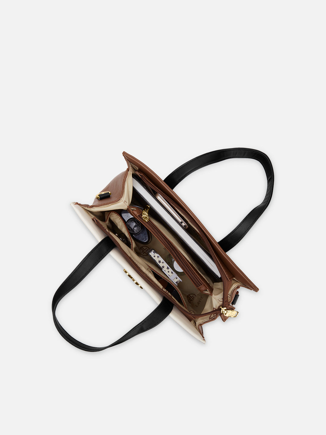 Colourblock Marfa Medium Satchel Bag Tan