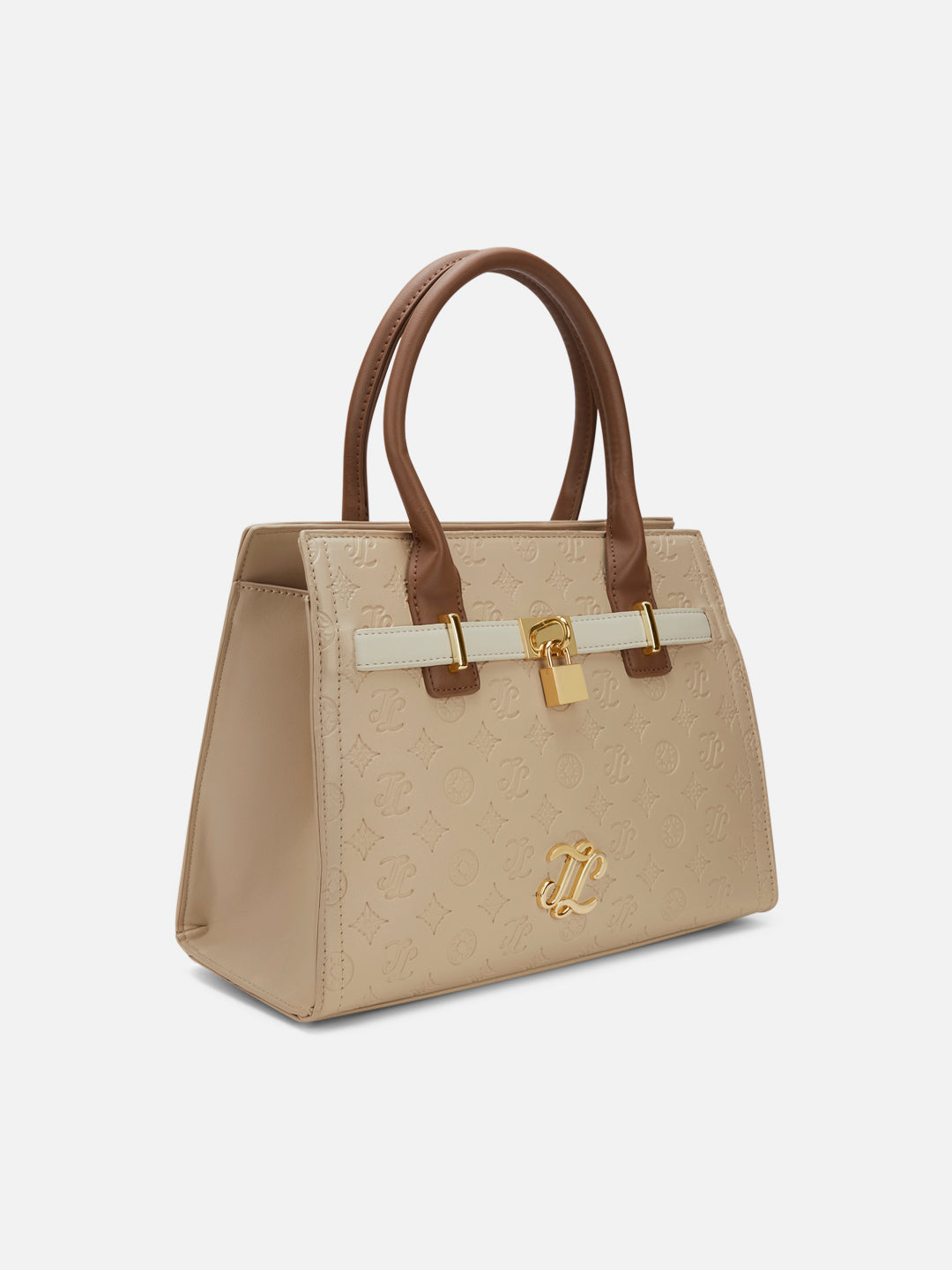 Colourblock Taos Medium Satchel Bag Beige