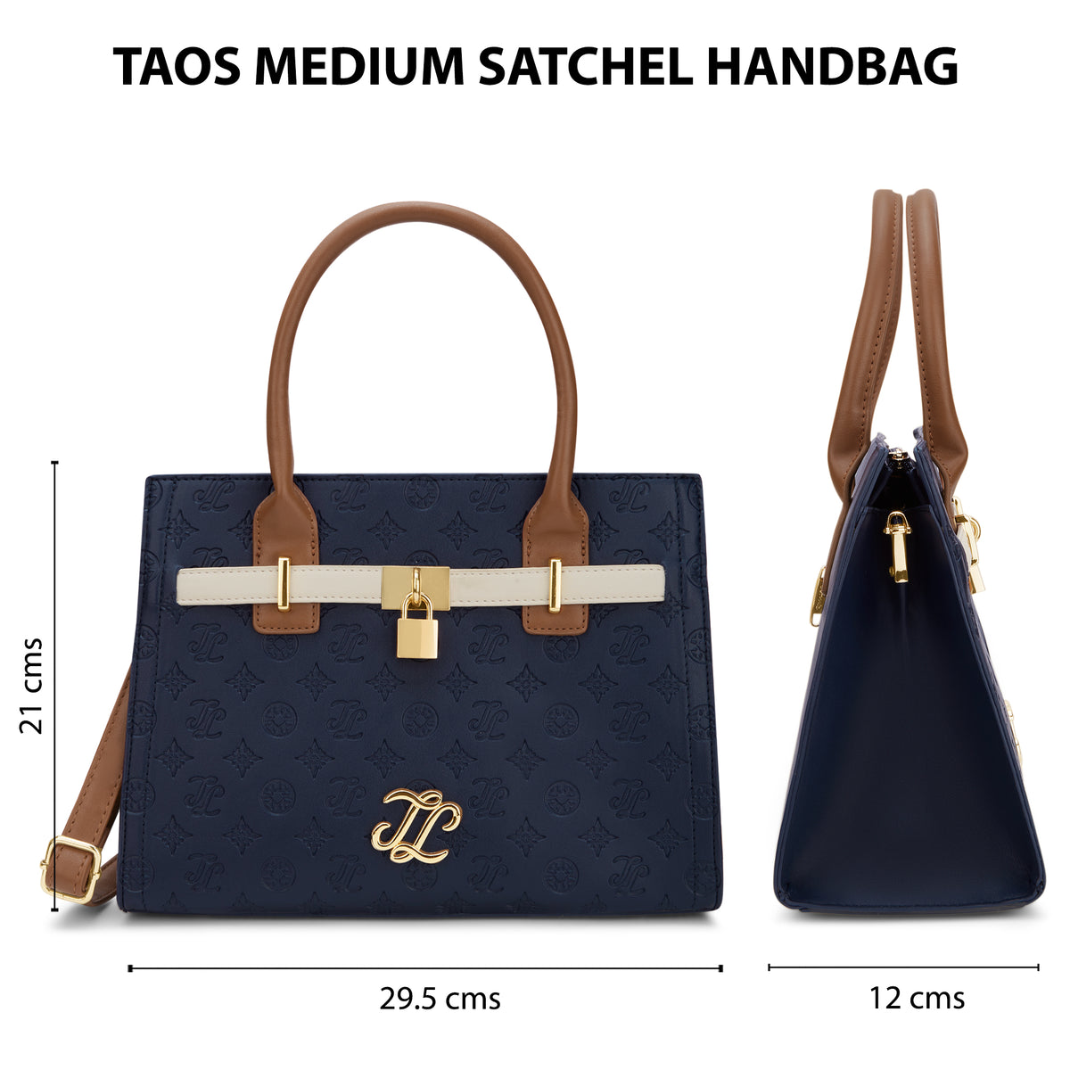 Colourblock Taos Medium Satchel Bag Navy