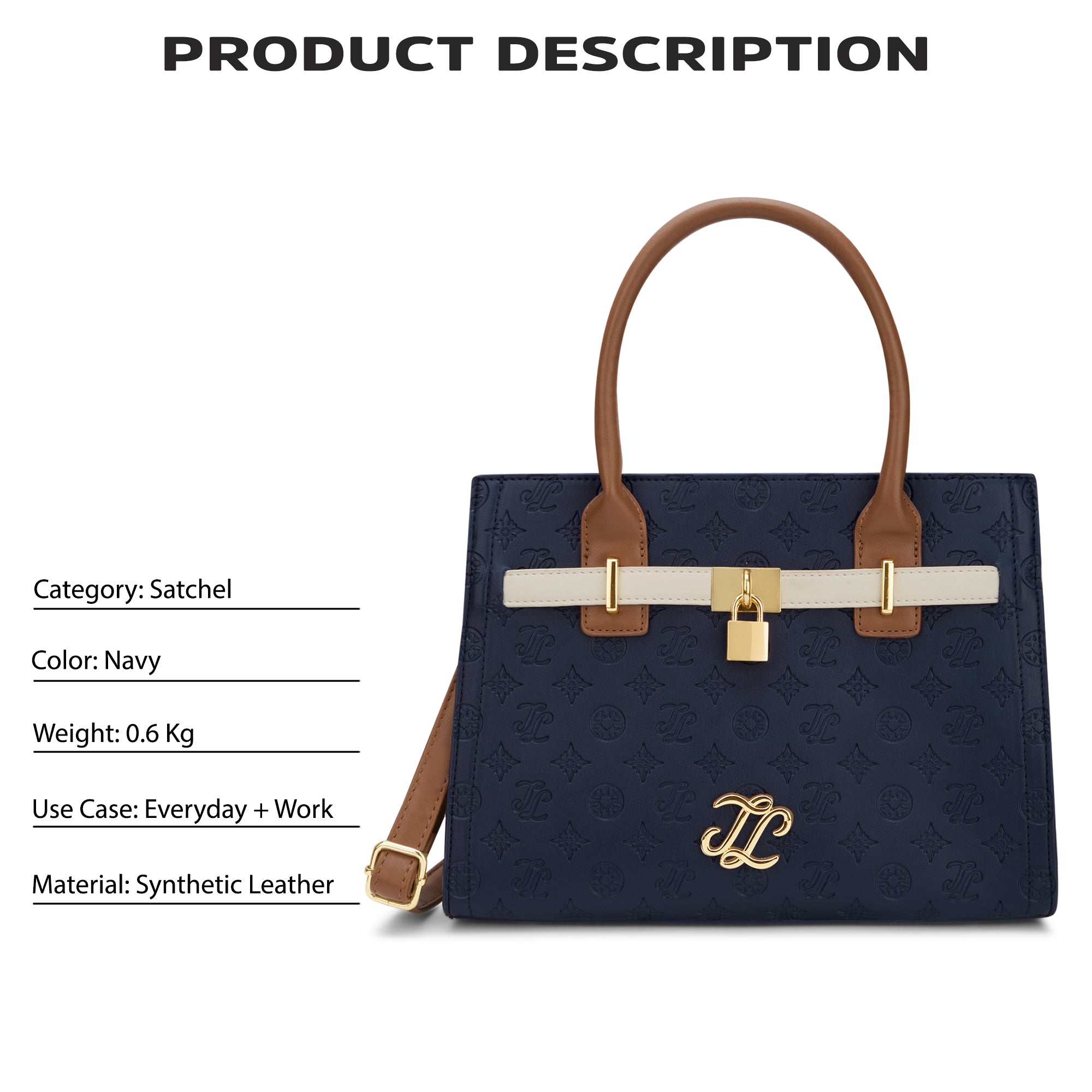 Colourblock Taos Medium Satchel Bag Navy