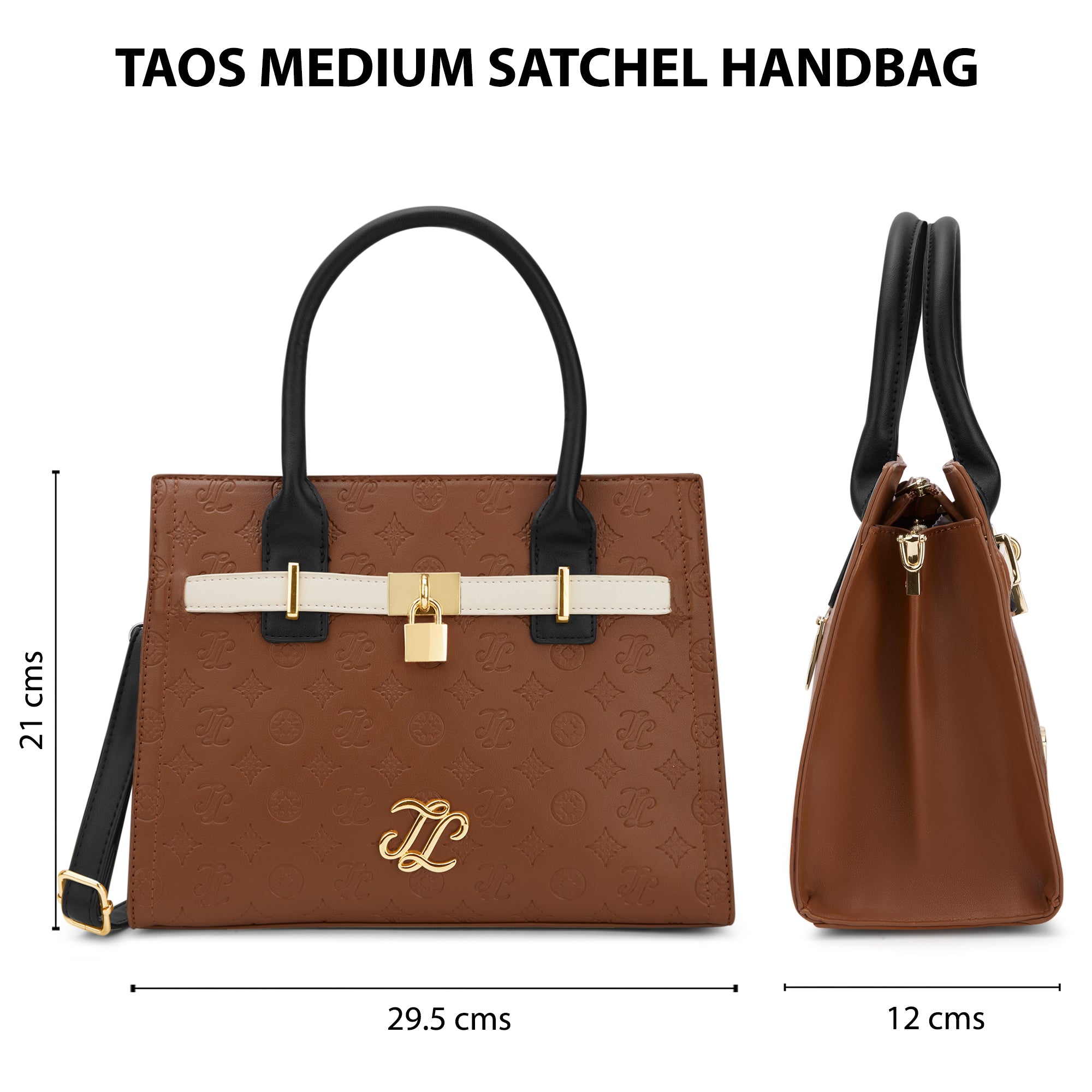 Colourblock Taos Medium Satchel Bag Tan