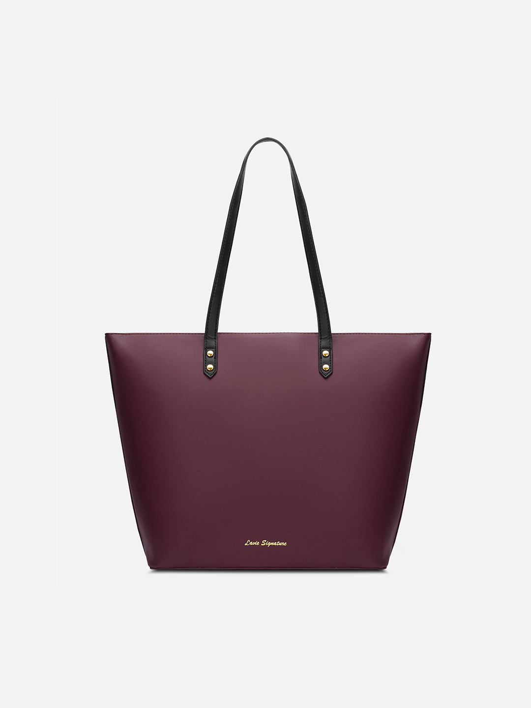 Colourblock Newyork Large Tote Bag Maroon