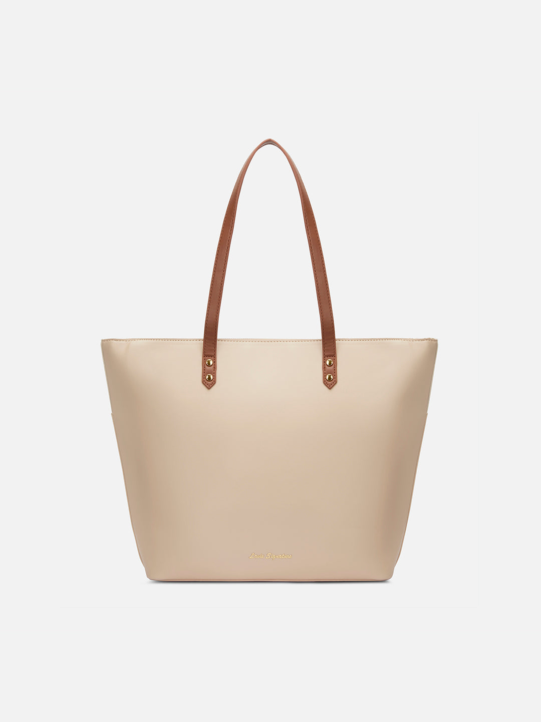 Colourblock Newyork Large Tote Bag Beige