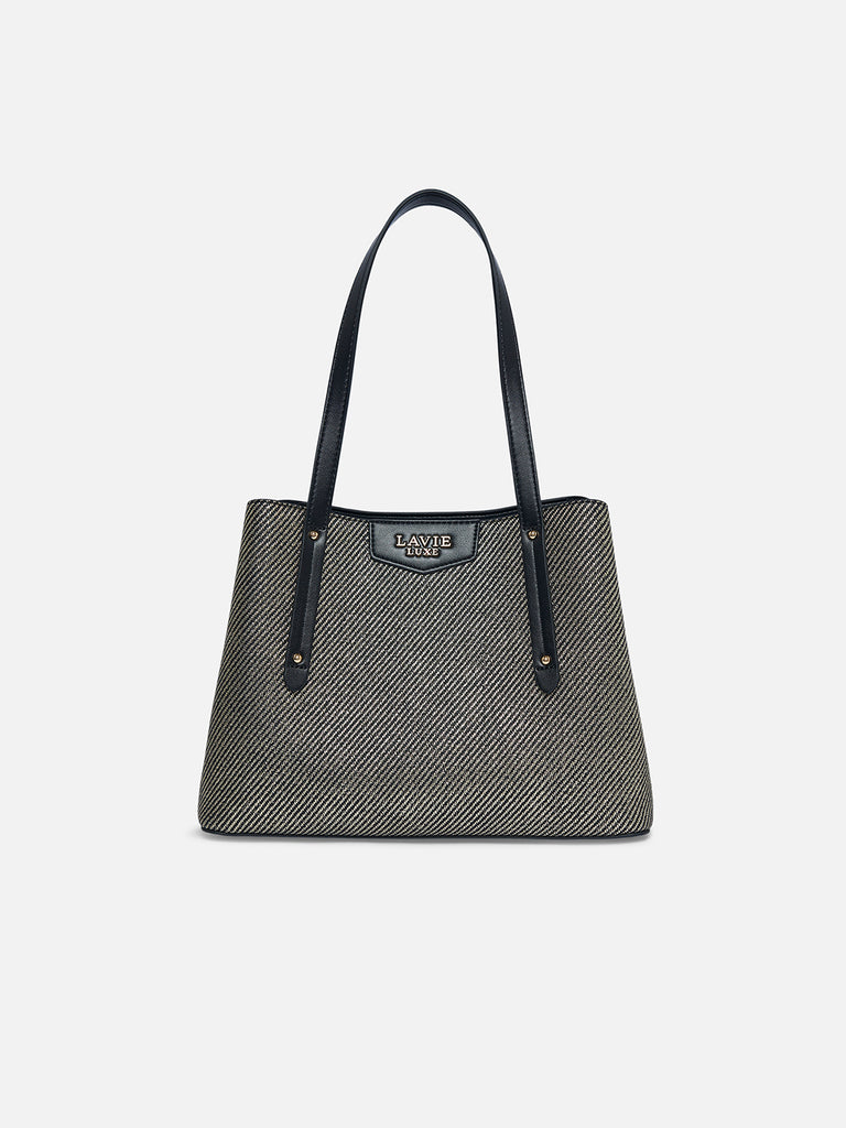 Glam Bella 3 Comparment Medium Handbag Black