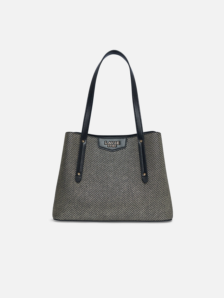 Glam Bella 3 Comparment Medium Handbag Black