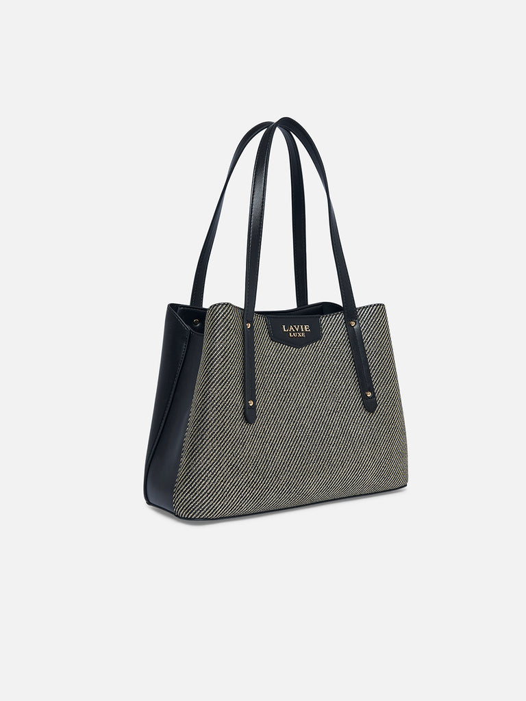 Glam Bella 3 Comparment Medium Handbag Black