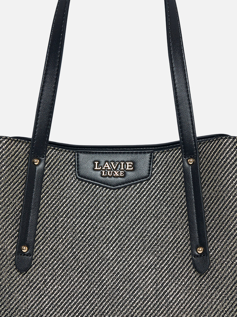 Glam Bella 3 Comparment Medium Handbag Black