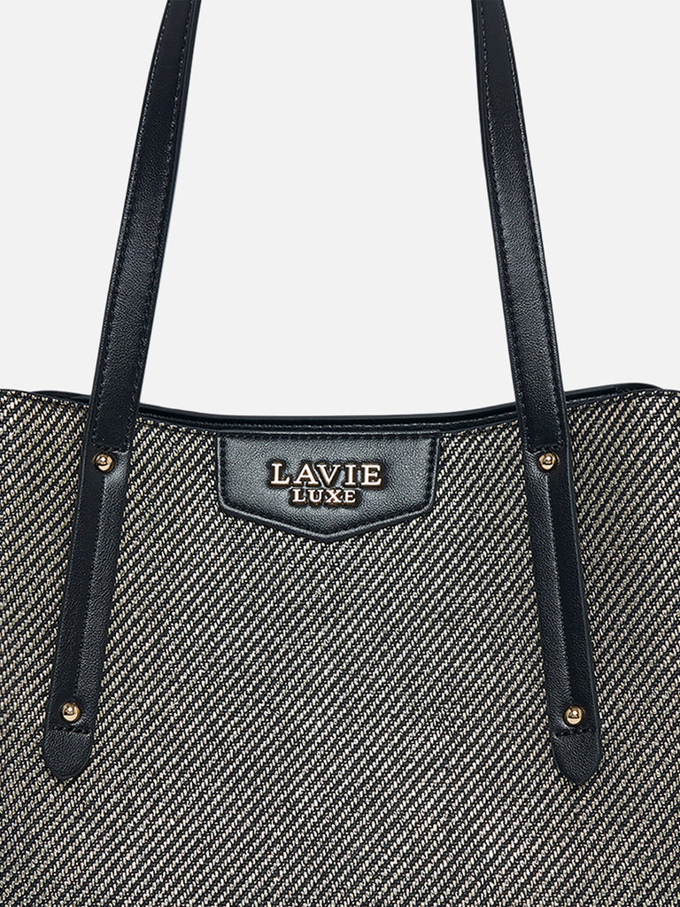 Glam Bella 3 Comparment Medium Handbag Black