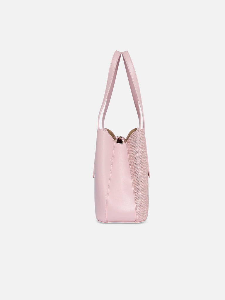 Glam Bella 3 Comparment Medium Handbag Pink