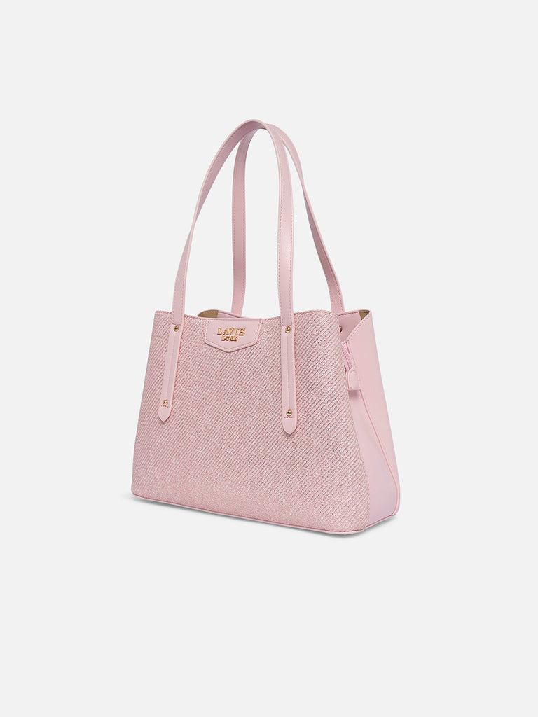 Glam Bella 3 Comparment Medium Handbag Pink