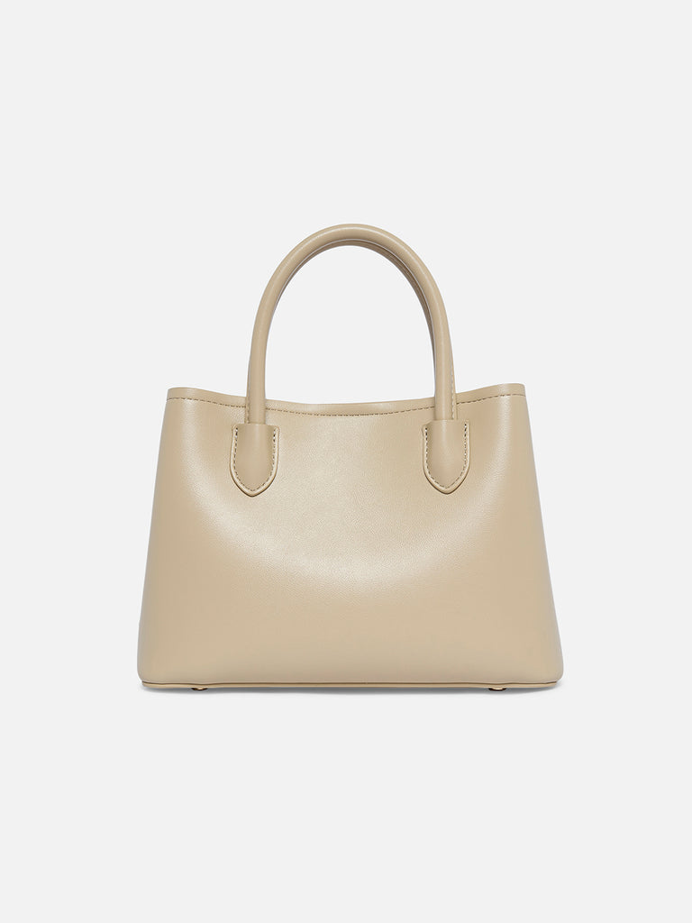 Glam Bella 3 Comparment Small Handbag Beige