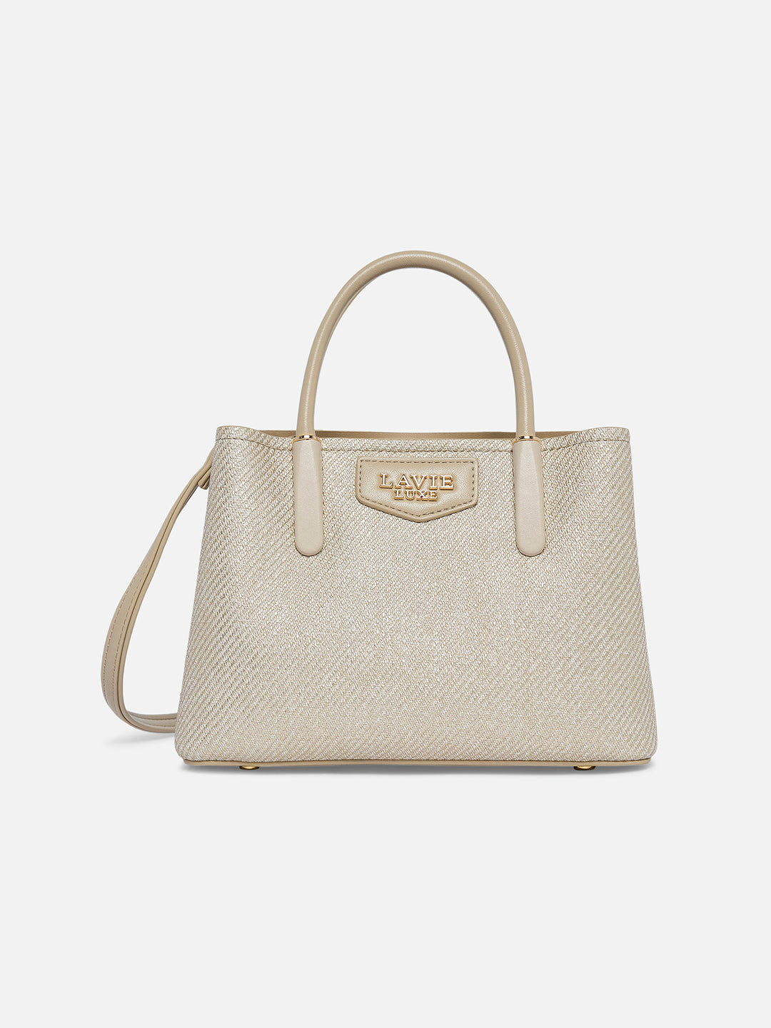 Glam Bella 3 Comparment Small Handbag Beige