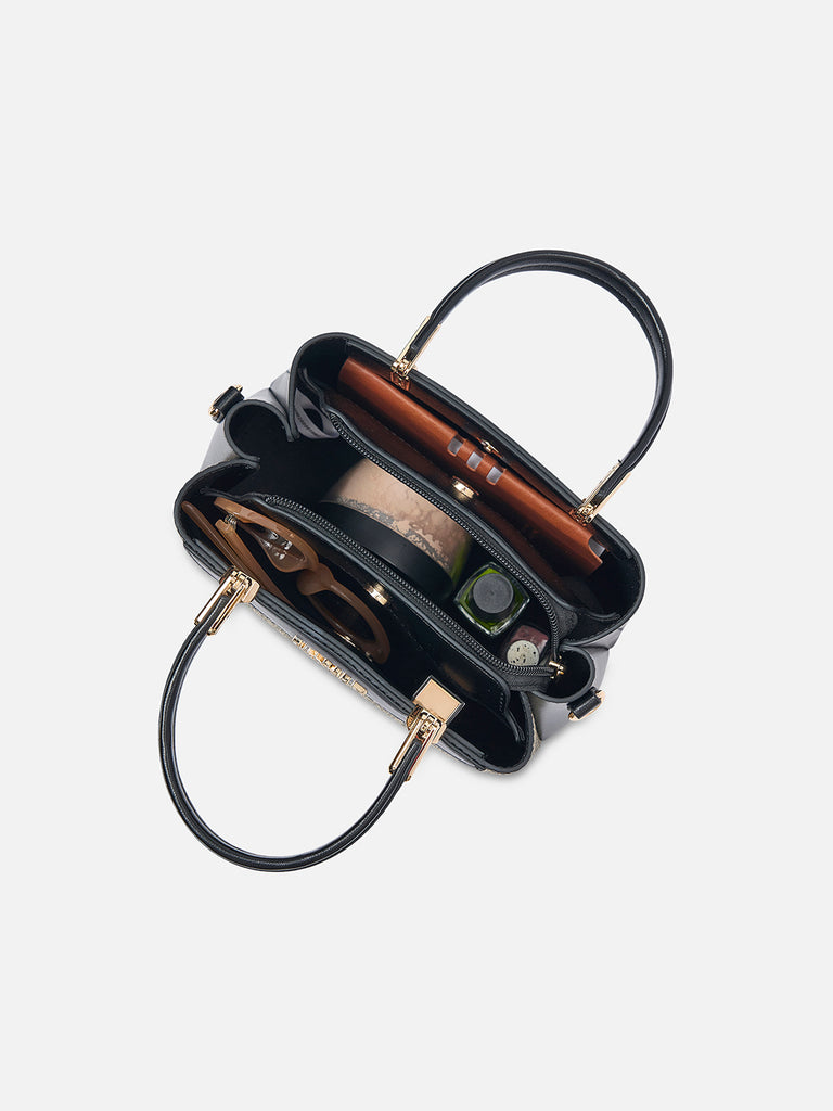 Glam Bella 3 Comparment Extra Small Handbag Beige