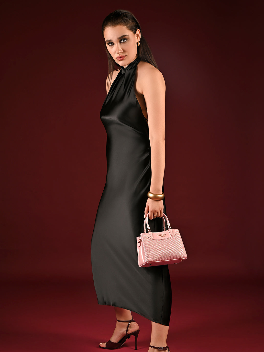 Glam Bella 3 Comparment Extra Small Handbag Pink