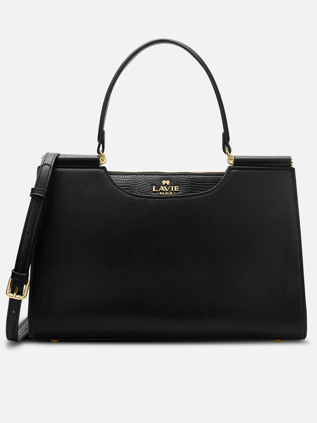 Freesia Medium Satchel Bag Black