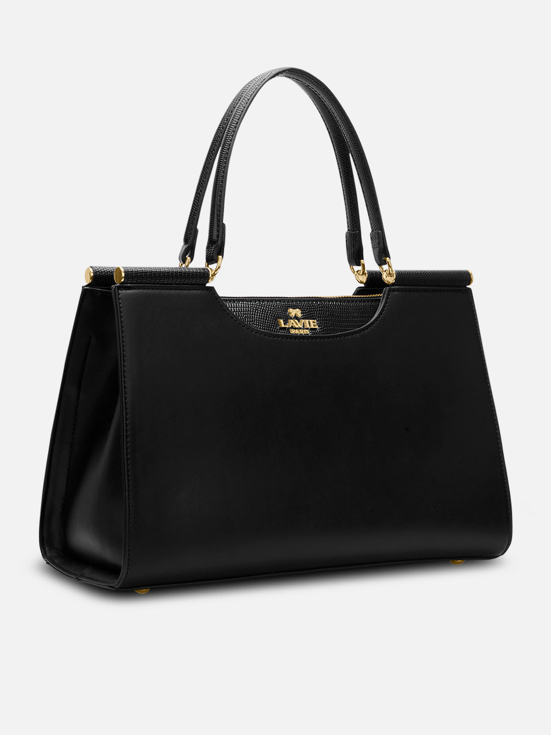 Freesia Medium Satchel Bag Black