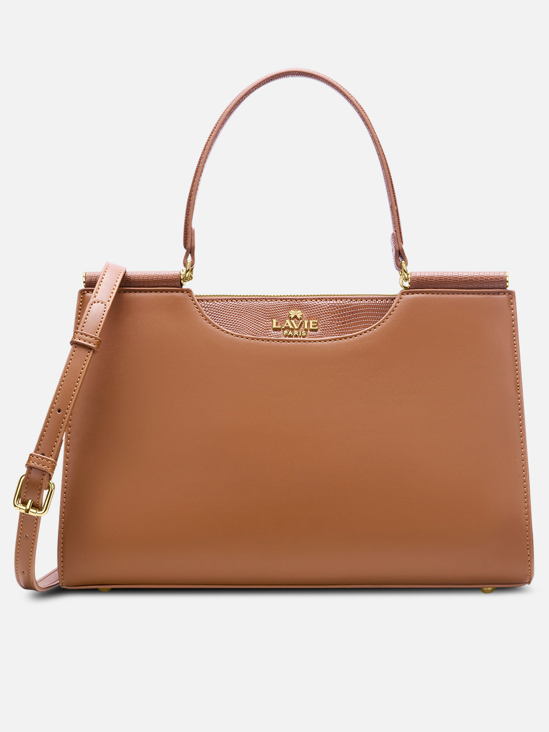 Freesia Medium Satchel Bag Tan