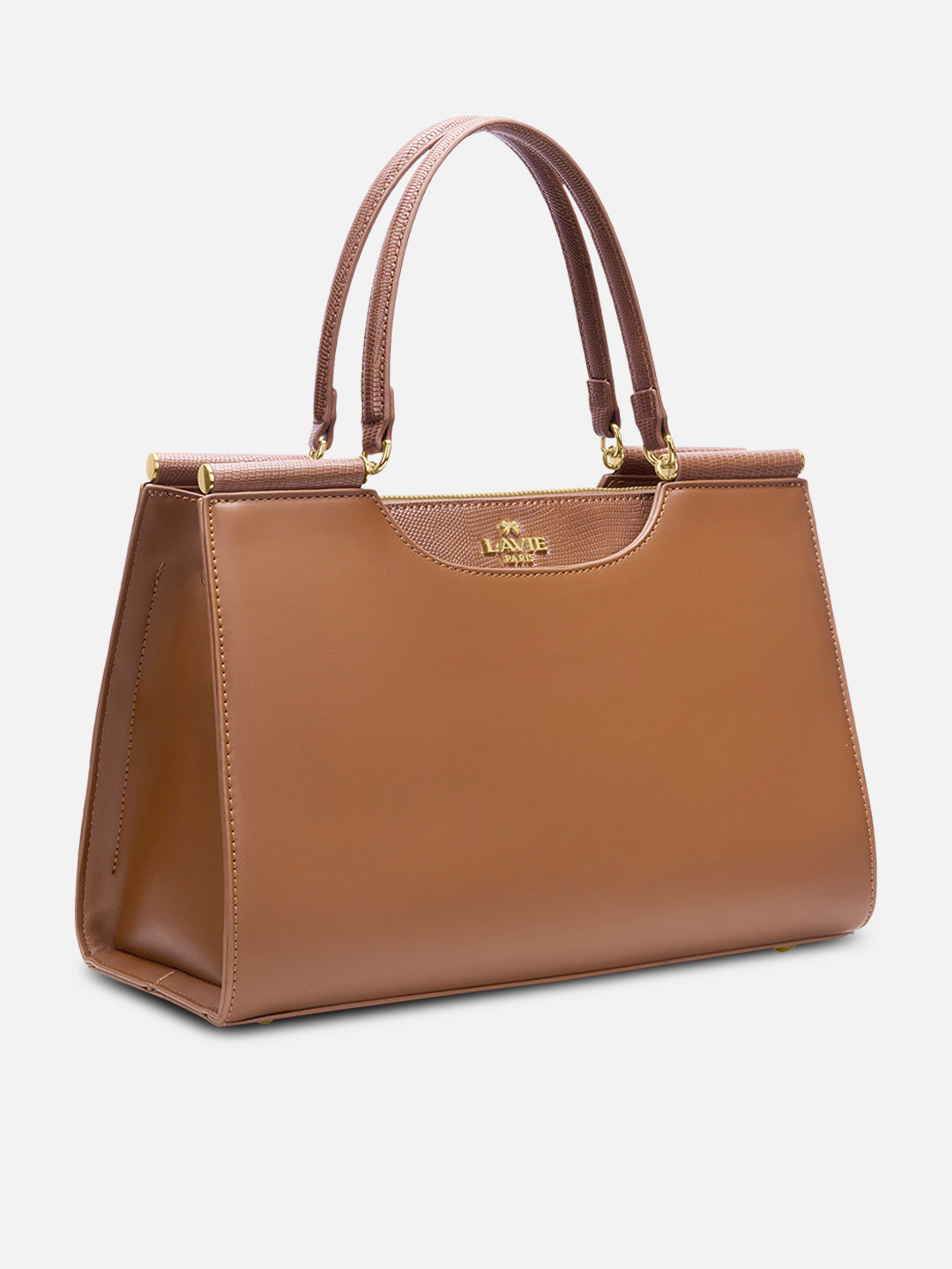 Freesia Medium Satchel Bag Tan