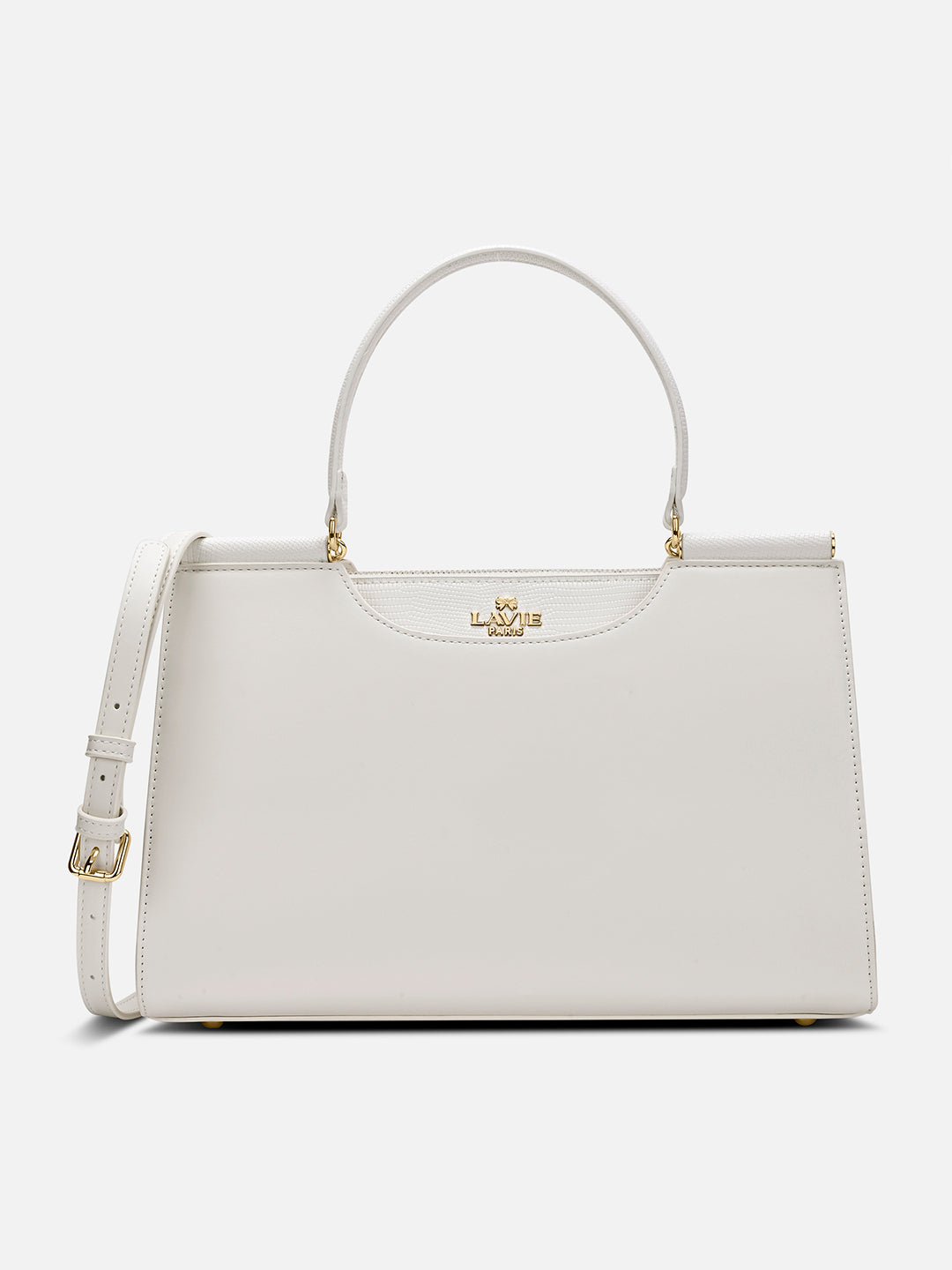 Freesia Medium Satchel Bag Off White