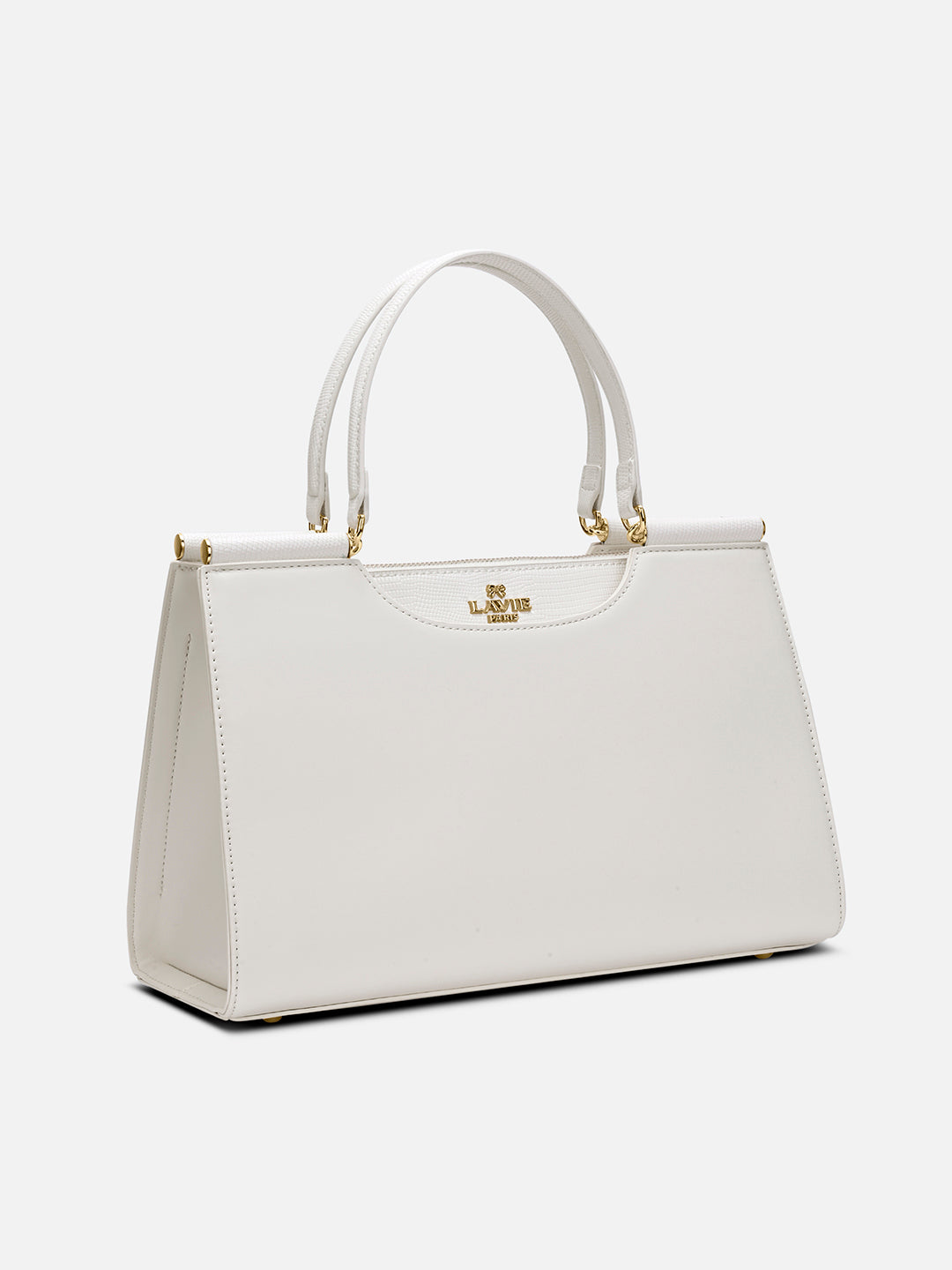 Freesia Medium Satchel Bag Off White