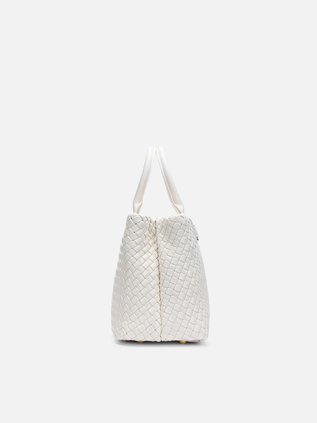 Bleuet Horizontal Large Satchel Bag White