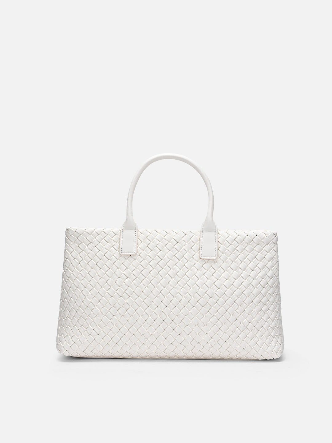 Bleuet Horizontal Large Satchel Bag White