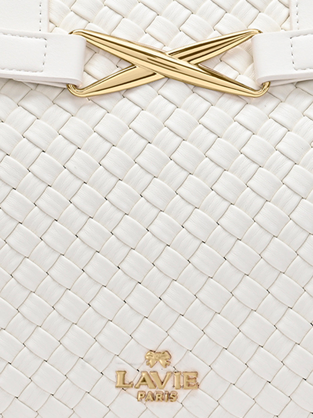 Bleuet Horizontal Large Satchel Bag White