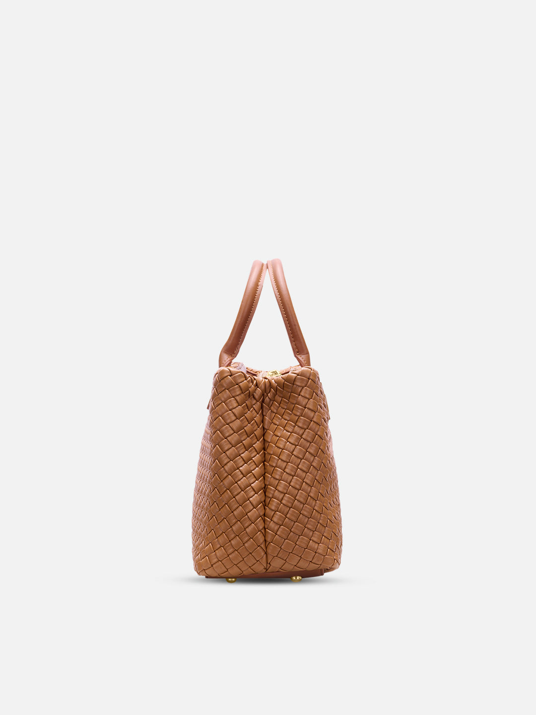 Bleuet Horizontal Large Satchel Bag Tan