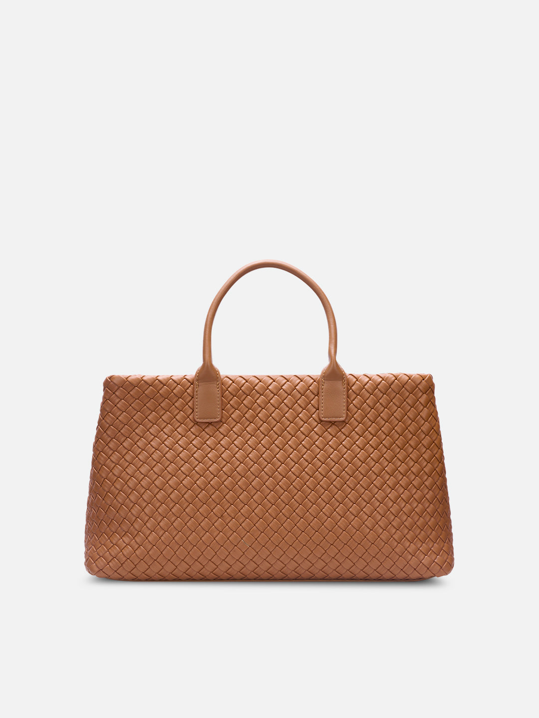 Bleuet Horizontal Large Satchel Bag Tan