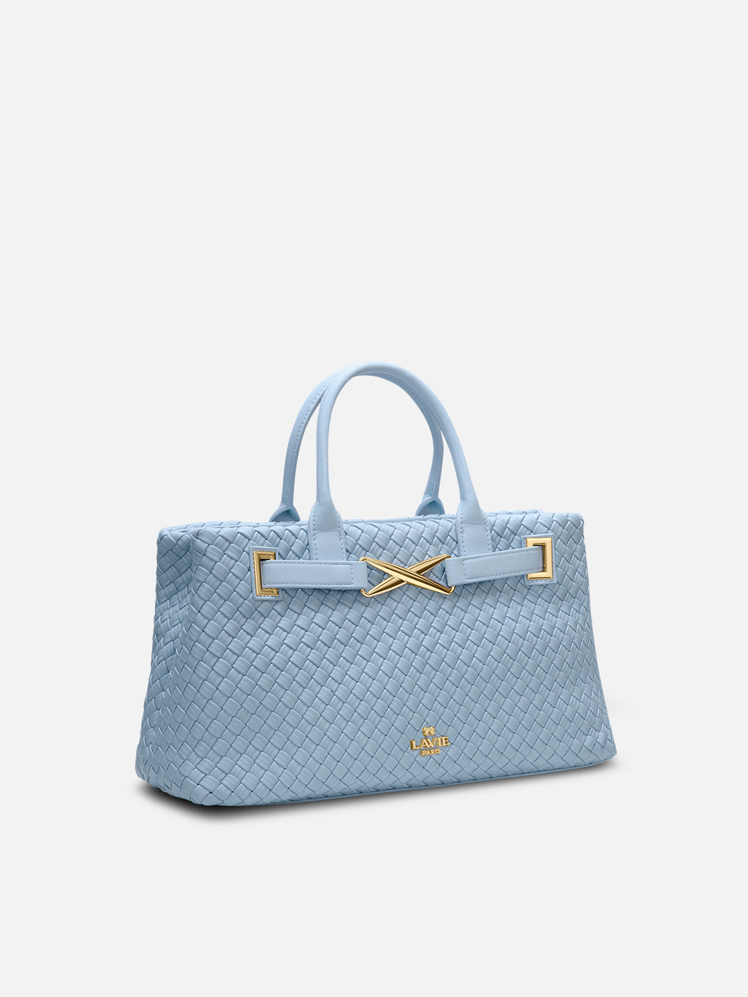 Bleuet Horizontal Large Satchel Bag Pale Blue