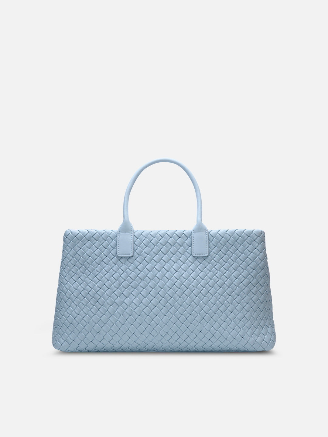 Bleuet Horizontal Large Satchel Bag Pale Blue