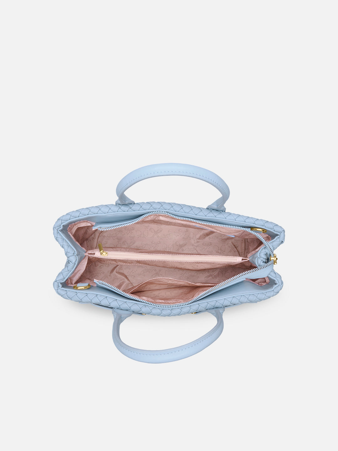 Bleuet Horizontal Large Satchel Bag Pale Blue