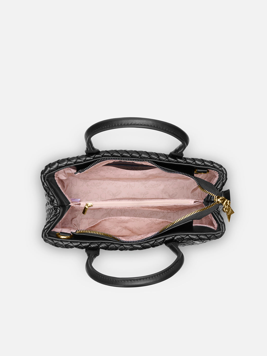 Bleuet Horizontal Medium Satchel Bag Black