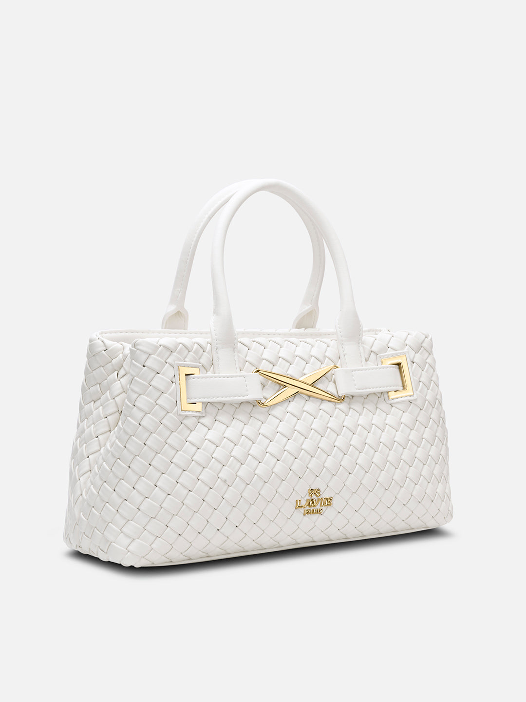 Bleuet Horizontal Medium Satchel Bag White