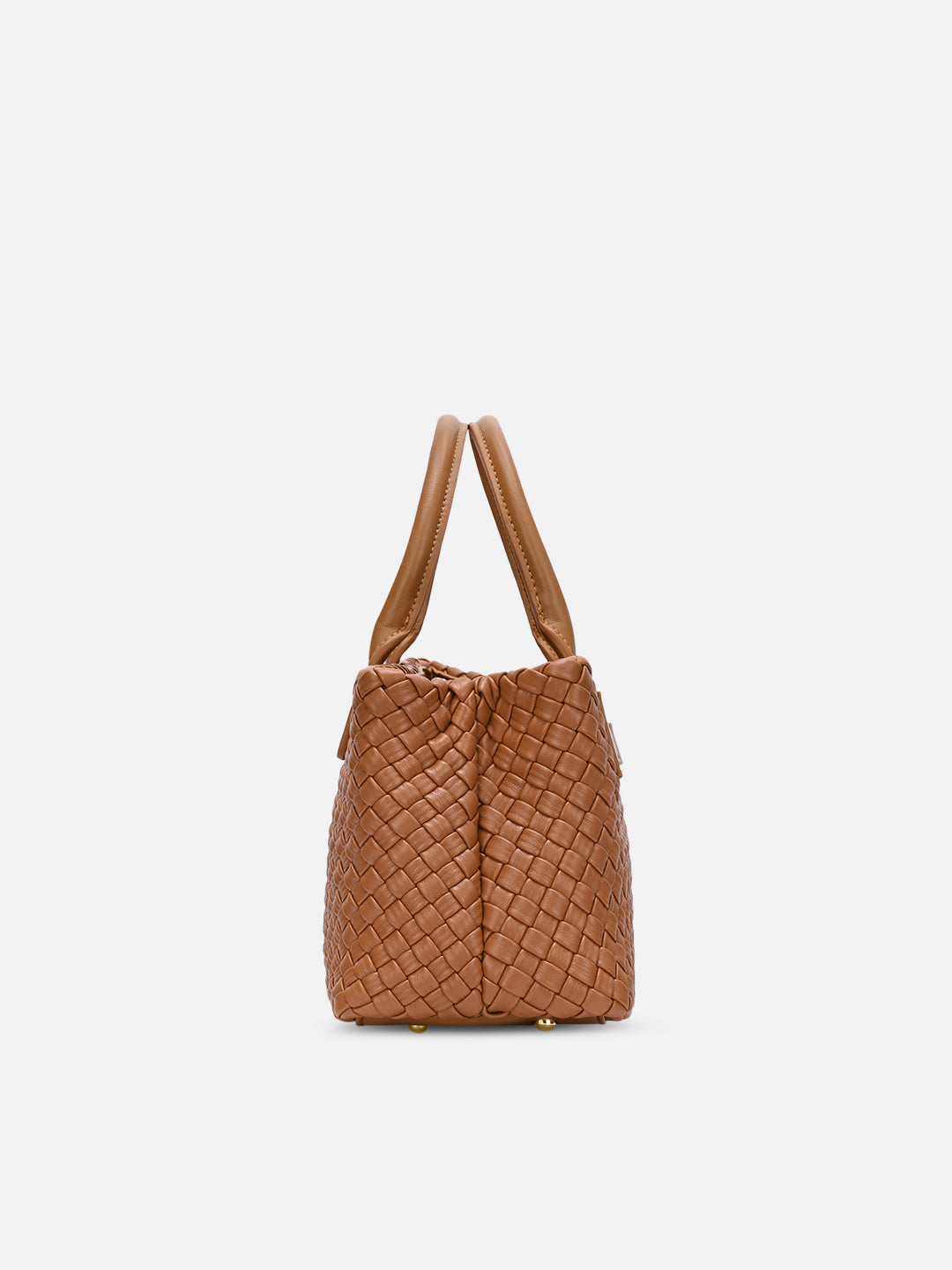 Bleuet Horizontal Medium Satchel Bag Tan