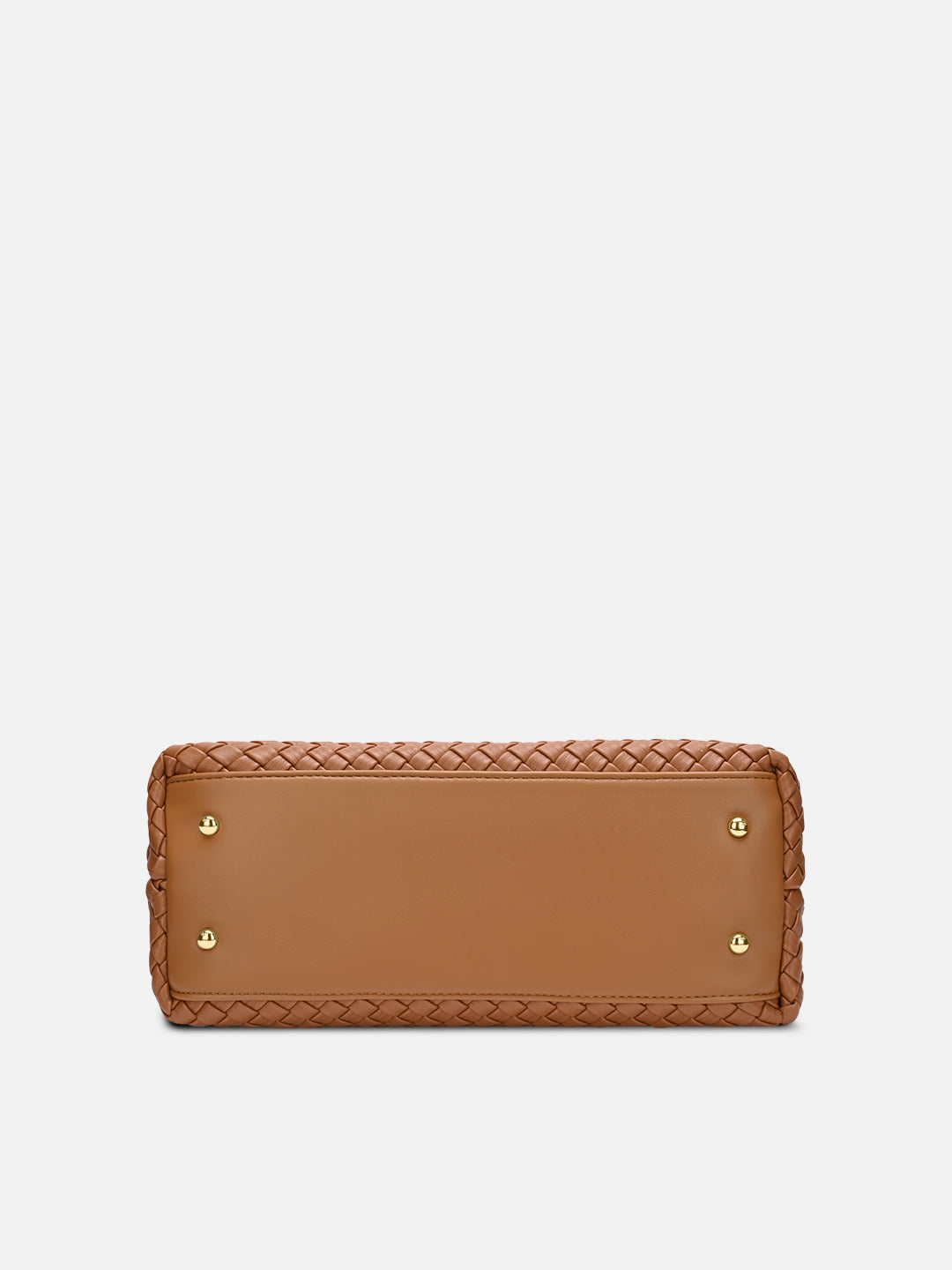 Bleuet Horizontal Medium Satchel Bag Tan
