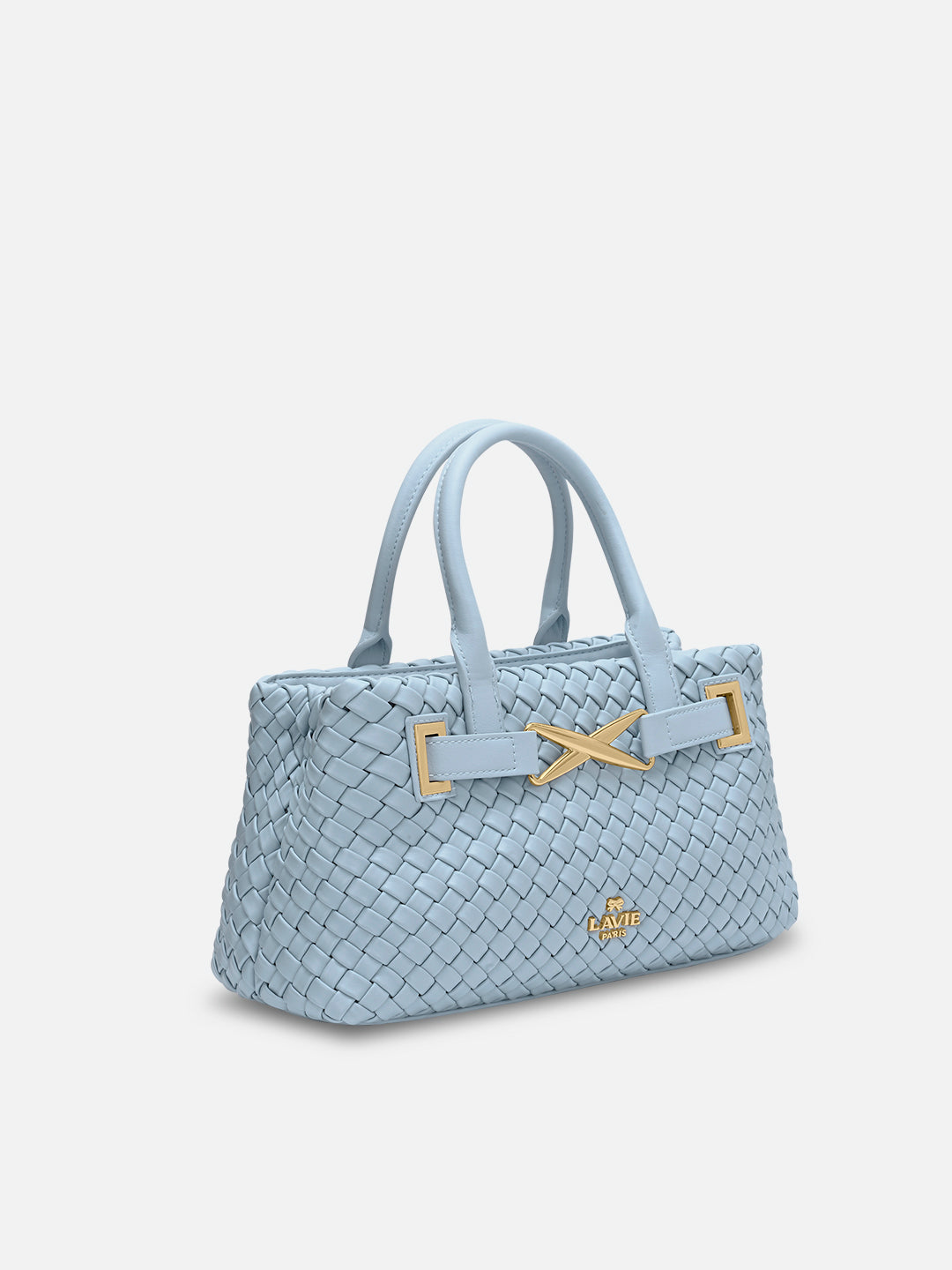 Bleuet Horizontal Medium Satchel Bag Pale Blue