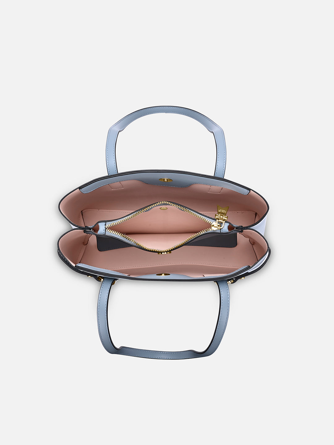 Camelia 3 Compartment Large Satchel Bag Blue