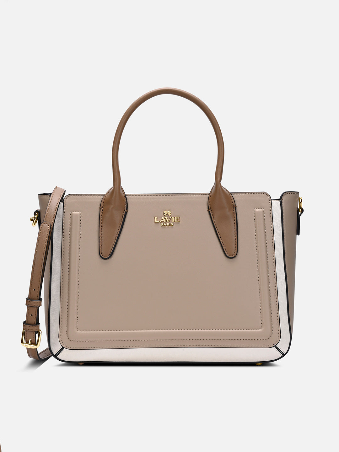Camelia Medium Satchel Bag Beige