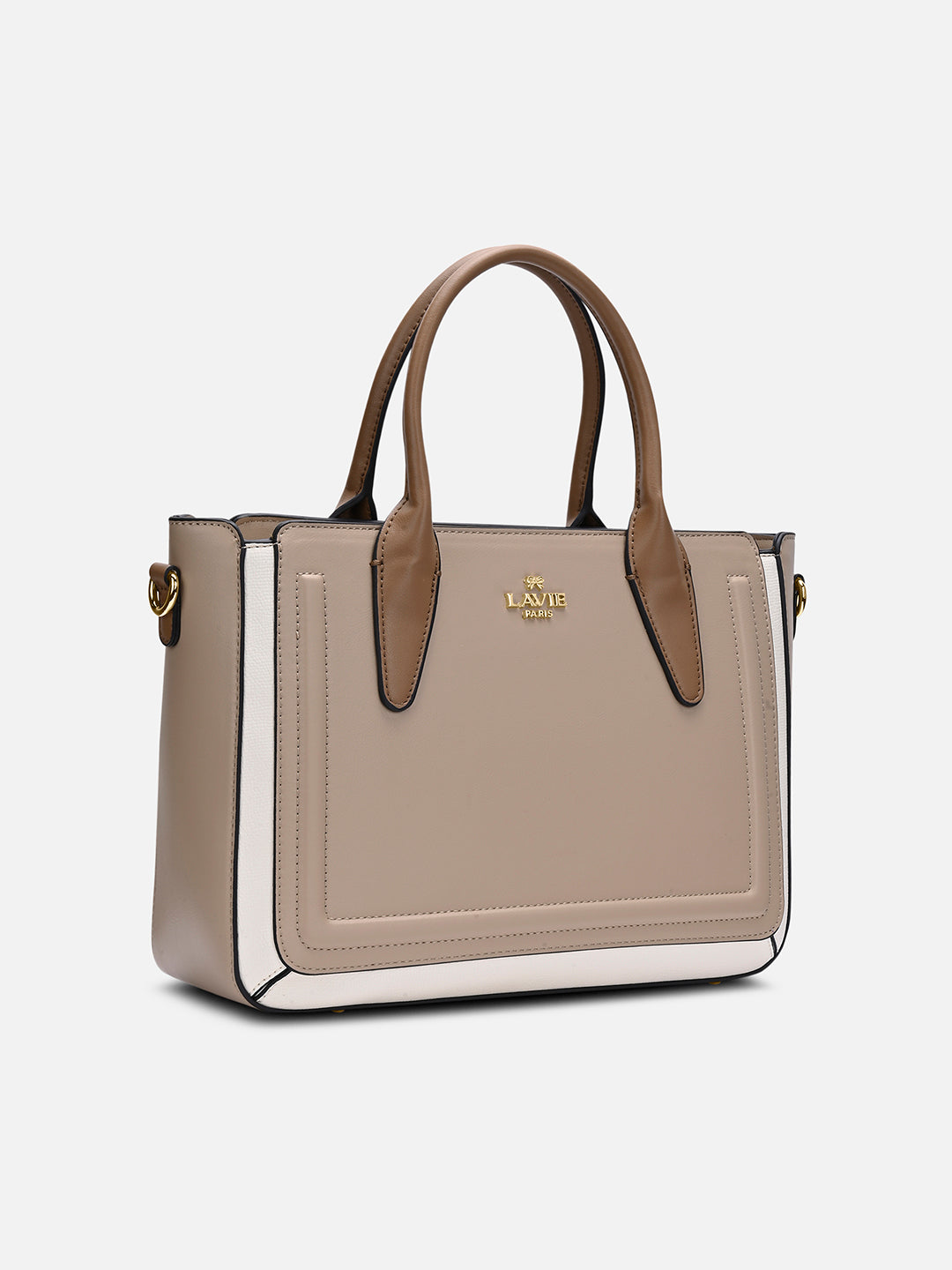Camelia Medium Satchel Bag Beige