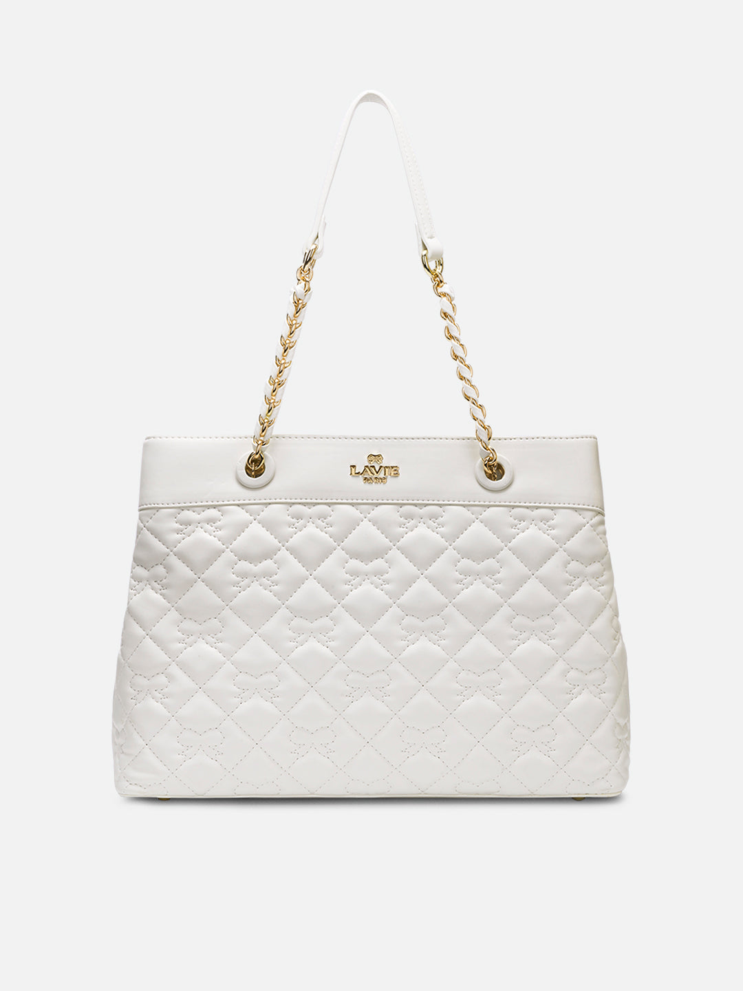 Quincy Medium Satchel Bag White