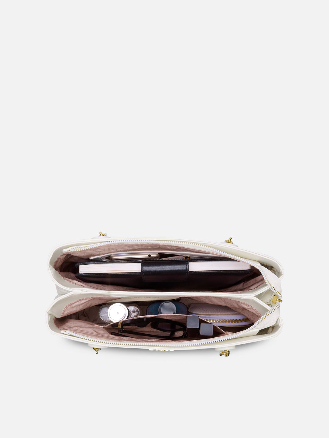 Quincy Medium Satchel Bag White